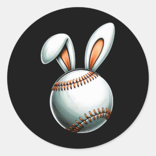 Bysell Easter Cute Bunny Ears Easter Hunting Eggs Classic Round Sticker