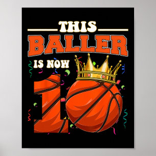 Bysketbyll 10th Birthday Girl Boy Bbyll 10 Years O Poster