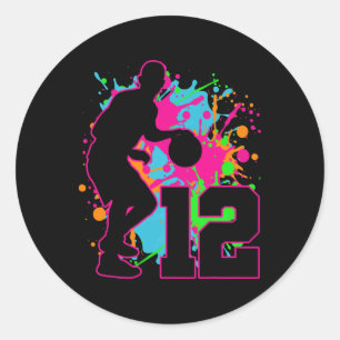 Bysketbyll 12th Birthday It's My Birthday 12 Year Classic Round Sticker
