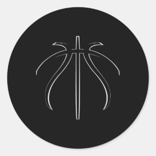 Bysketbyll 5 classic round sticker