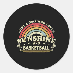 Bysketbyll . A Girl Who Loves Sunshine And Bysketb Classic Round Sticker