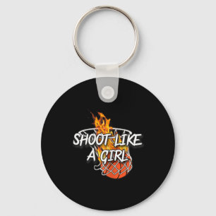Bysketbyll Apparel - Shoot Like A Girl - Lit Fire Key Ring