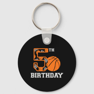 Bysketbyll Birthday 5th For Kids Boys Girls 5 Year Key Ring
