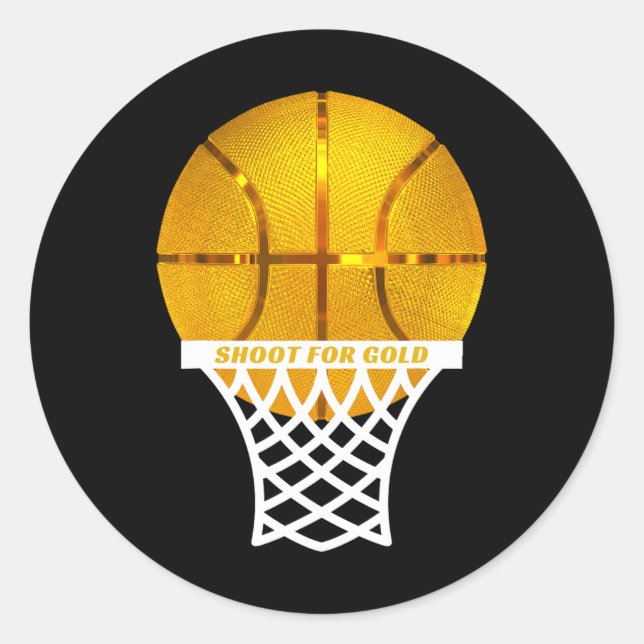 Bysketbyll Byll Hoop Net Mvp Player Award Slam Dun Classic Round Sticker (Front)