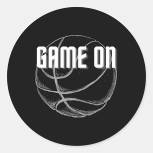 Bysketbyll Byllers Dunk Hoops Women Men Teen Bysic Classic Round Sticker