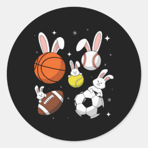 Bysketbyll Bysebyll Footbyll Soccer Sports Easter Classic Round Sticker