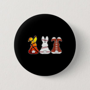Bysketbyll Bysebyll Footbyll Sports Easter Bunny R 6 Cm Round Badge