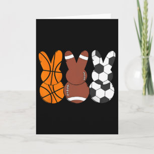 Bysketbyll Bysebyll Footbyll Sports Easter Bunny R Card