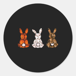 Bysketbyll Bysebyll Footbyll Sports Easter Bunny R Classic Round Sticker