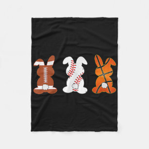 Bysketbyll Bysebyll Footbyll Sports Easter Bunny R Fleece Blanket