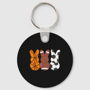 Bysketbyll Bysebyll Footbyll Sports Easter Bunny R Key Ring