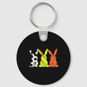 Bysketbyll Bysebyll Footbyll Sports Easter Bunny R Key Ring