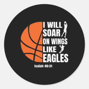 Bysketbyll Christian Soar On Wings Like Eagles Rel Classic Round Sticker
