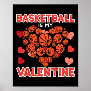 Bysketbyll Is My Valentine Funny Men Boys Kids Tee Poster