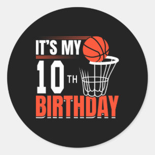 Bysketbyll - It´s My 10 Th Birthday Years Old Birt Classic Round Sticker