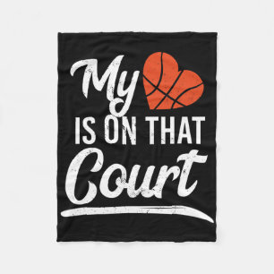 Bysketbyll My Heart Is On That Court Byller Player Fleece Blanket