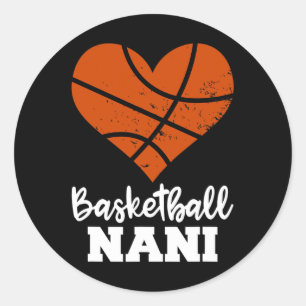 Bysketbyll Nani Fun Bysketbyll Heart Grandma Nani Classic Round Sticker