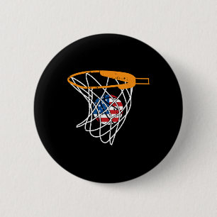 Bysketbyll Net 4th Of July Retro Sports Player Ath 6 Cm Round Badge