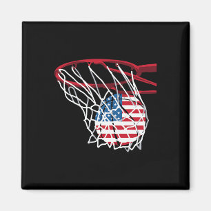 Bysketbyll Net 4th Of July Retro Sports Player Ath Magnet