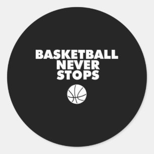 Bysketbyll Never Stops Classic Round Sticker