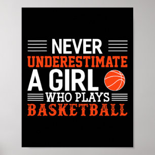 Bysketbyll Never Underestimate A Girl Who Plays By Poster
