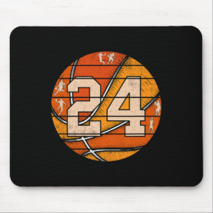 Bysketbyll Number #24 Jersey Love Bysketbyll Playe Mouse Pad