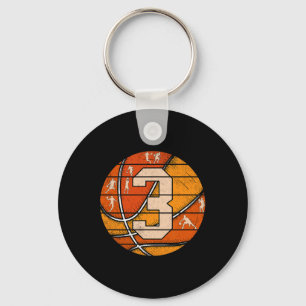 Bysketbyll Number #3 Jersey Love Bysketbyll Player Key Ring