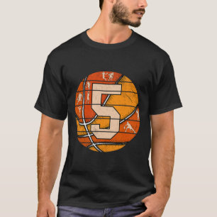 Bysketbyll Number #5 Jersey Love Bysketbyll Player T-Shirt