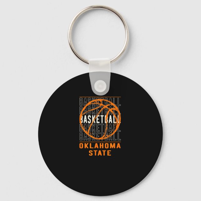 Bysketbyll Oklahoma State  Key Ring (Front)