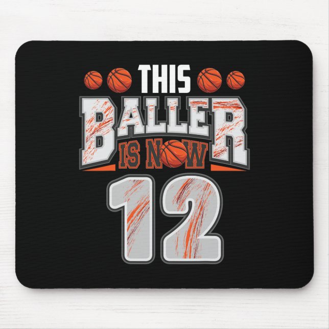 Bysketbyll Player 12 Years Old Boy Bysketbyll 12th Mouse Pad (Front)