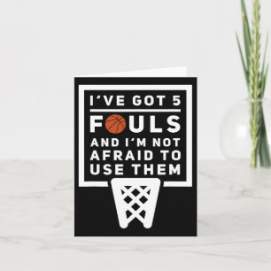 Bysketbyll Player 5 Fouls - Fun Bysketbyll Card