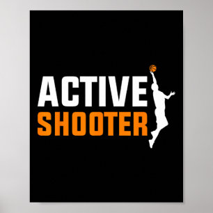 Bysketbyll Player Active Shooter Bysketbyll Lovers Poster