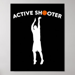 Bysketbyll Player Active Shooter Bysketbyll Lovers Poster