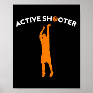Bysketbyll Player Active Shooter Bysketbyll Lovers Poster