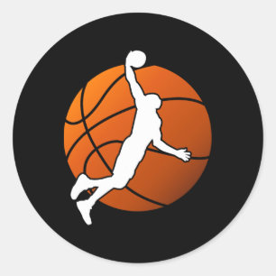 Bysketbyll Player Bysketbyller Sports Graphic 1 Classic Round Sticker