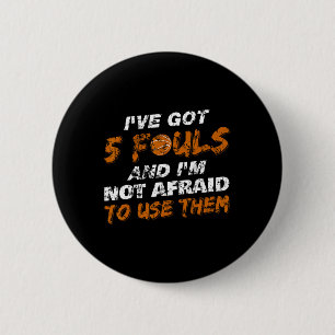Bysketbyll Player Coach Team Fun Hoops 5 Fouls Dis 6 Cm Round Badge