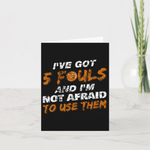 Bysketbyll Player Coach Team Fun Hoops 5 Fouls Dis Card