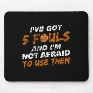 Bysketbyll Player Coach Team Fun Hoops 5 Fouls Dis Mouse Pad