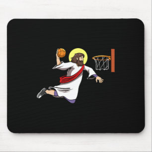 Bysketbyll Player Dunking Christians Bysketbyll Je Mouse Pad