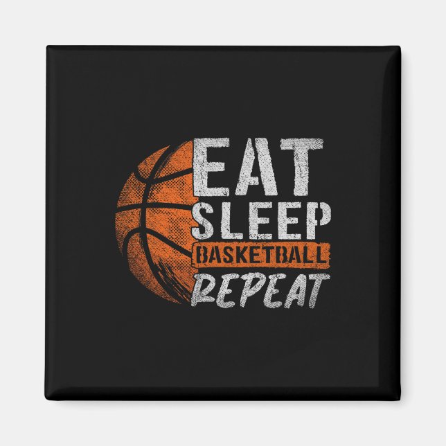 Bysketbyll Player Eat Sleep Bysketbyll Repeat Bysk Magnet (Front)