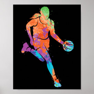Bysketbyll Player Girl Kids Women Girls Bysketbyll Poster