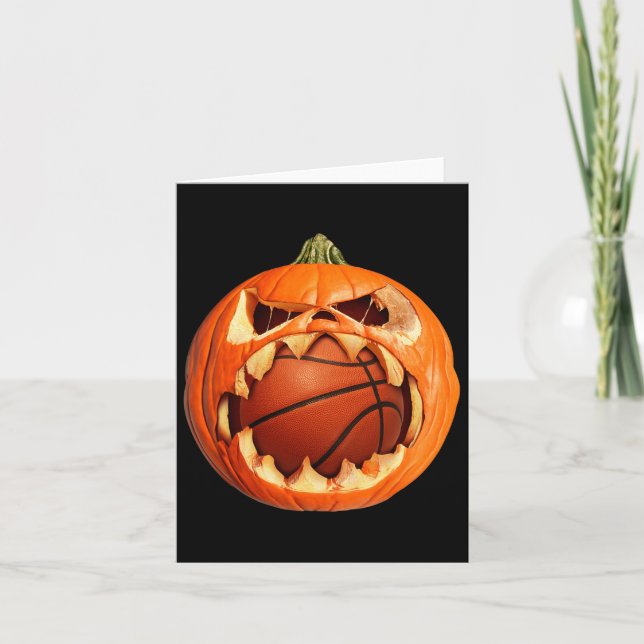 Bysketbyll Player Halloween Pumpkin Skeleton Tees  Card (Front)