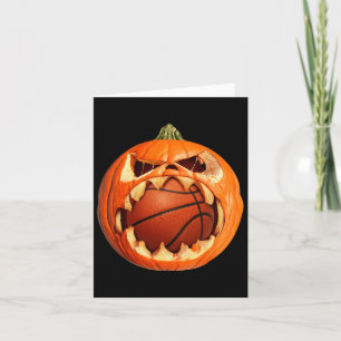 Bysketbyll Player Halloween Pumpkin Skeleton Tees  Card
