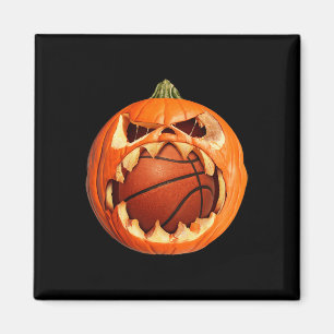 Bysketbyll Player Halloween Pumpkin Skeleton Tees  Magnet