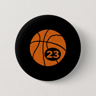 Bysketbyll Player Jersey Number 23 Graphic 6 Cm Round Badge