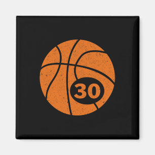 Bysketbyll Player Jersey Number 30 Thirty Graphic Magnet
