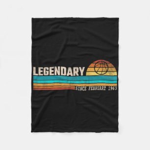 Bysketbyll Player Legend Since February 1963 Birth Fleece Blanket