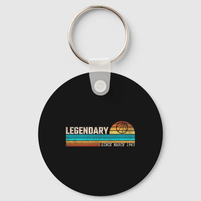 Bysketbyll Player Legend Since March 1963 Birthday Key Ring (Front)