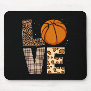 Bysketbyll Player Leopard Cheetah Bysketbyll Love Mouse Pad