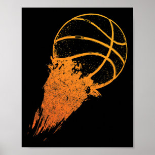 Bysketbyll Player Sport Vintage Men Boys Bysketbyl Poster